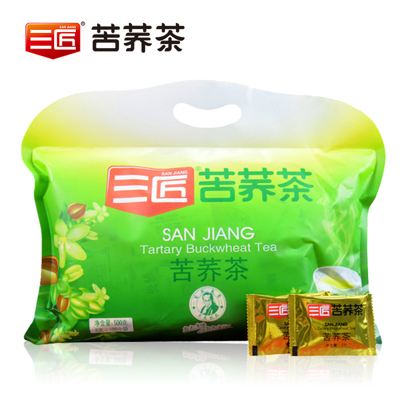 三匠苦荞茶500克袋装5g*100小袋 四川大凉山苦荞茶 荞麦茶花草茶