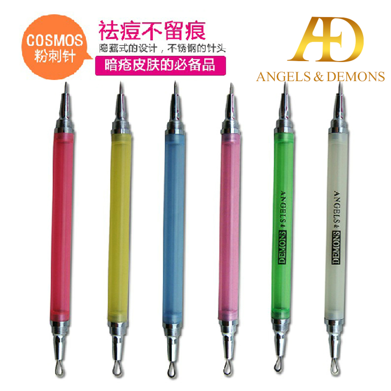 美容痘痘针 双头不锈钢粉刺针 暗疮针去黑头针工具包邮