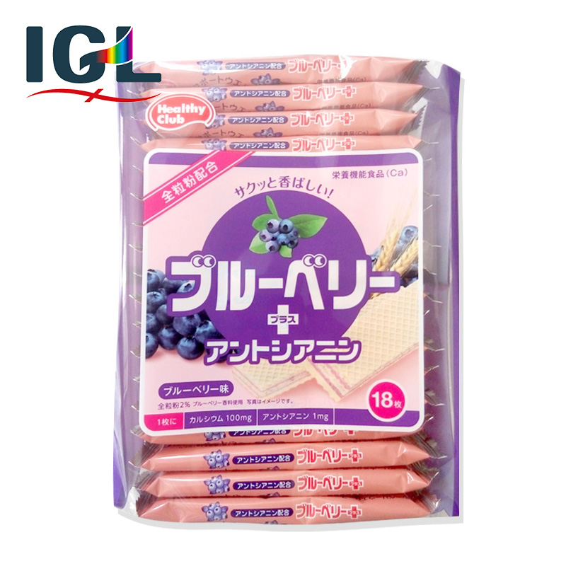 【直邮】日本进口食品 Healthy Club蓝莓威化饼干40枚入