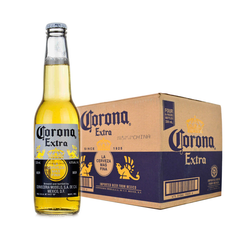 【天猫超市】墨西哥原装进口 科罗娜啤酒 330ml*24瓶/箱 大包装