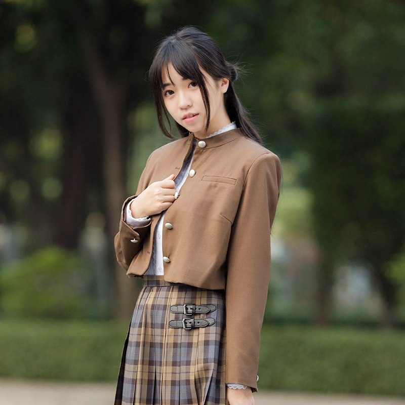 【梗豆物语】kyouko 17春款原创优等生女生短款诘襟制服 立领西服