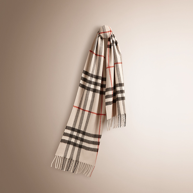 Burberry博柏利  Heritage 格纹经典羊绒围巾 39546731