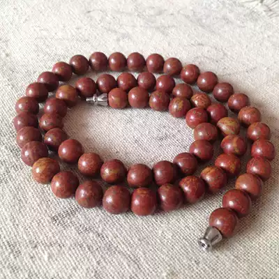 Natural bianstone necklace Surabaya rich red xuan yellow Bianstone necklace micro-defect treatment physical real shot
