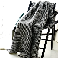 chăn Bắc Âu lạnh chăn thời trang sofa thường chăn lười biếng đi chăn toa xe với một bìa chân đơn chăn trang trí - Ném / Chăn mền lông cừu