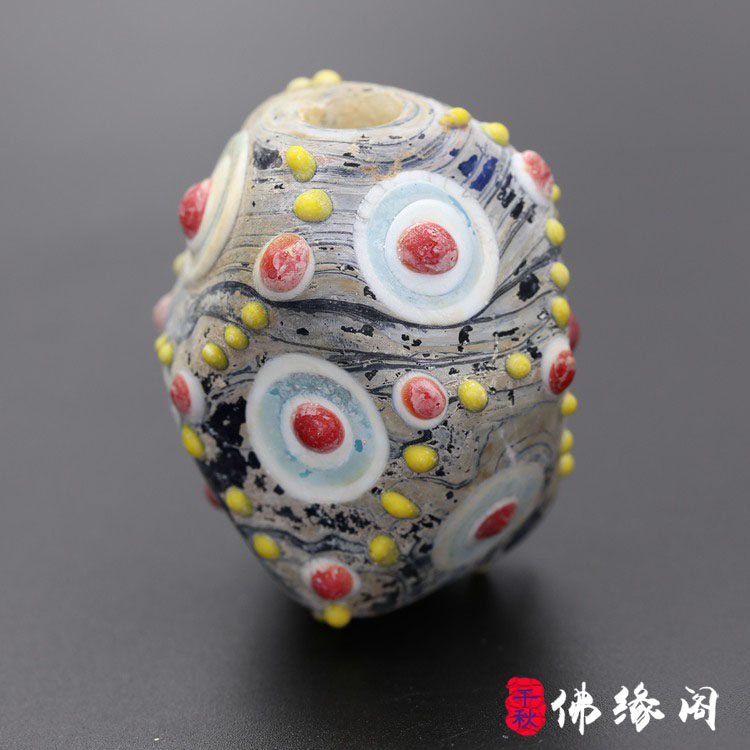 Buddha Edge Cabinet Qing Dynasty Large Size Section Dragonfly Eye Old Glazed Pendulum Pieces Old Glazed Accessories DIY Accessories