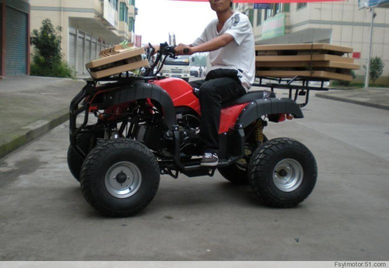 Big bull gasoline powered ATV four-wheel locomotive racing off-road four-wheel ATV iron fuel tank rear shelf
