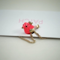 Children Small Bird Necklace Solid metal baking lacquered inlaid with small bird necklace pendant adult can be worn