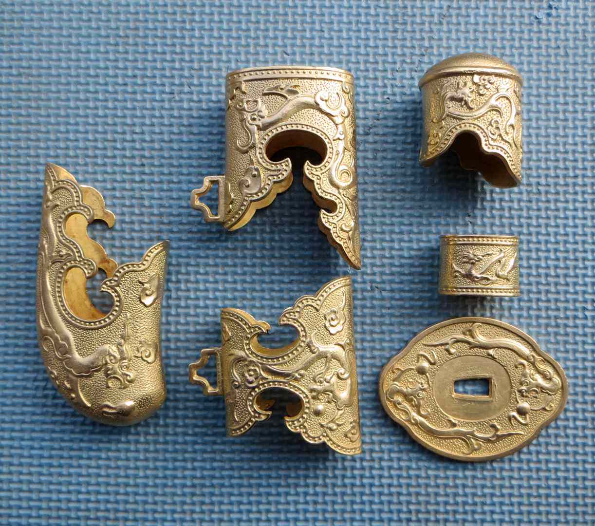 Brass material Qing sword equipment Longquan production sword equipment Brass equipment Sword supplies