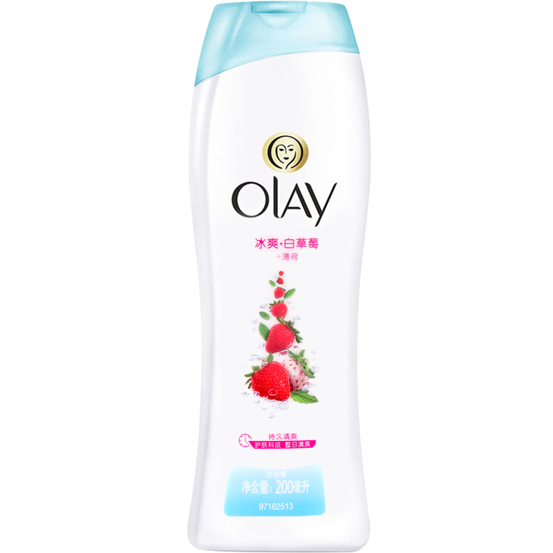 OLAY玉兰油冰爽白草莓+薄荷持久冰透清爽护肤沐浴露200ml