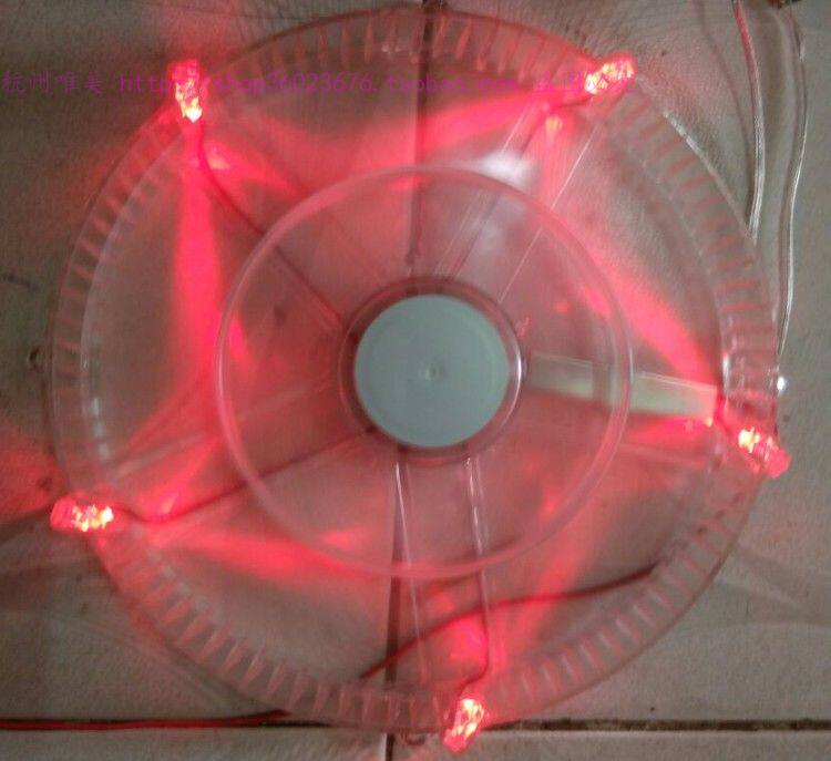 New 22030 22CM fan red and blue LED speed adjustment positive reversal DIY router cat heat dissipation transformation