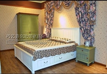 American country bed hydraulic box bed Mediterranean pastoral style storage bed wedding bed 1 5 meters 1 8 meters