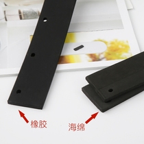 Pusher rubber strip rubber cotton strip ground scraper stainless steel water pusher pusher wiper