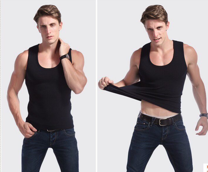 Gush thickened vest men winter heating coat with sleeveless large size for close-fitting tight round collar waistcoat pure cotton blouse