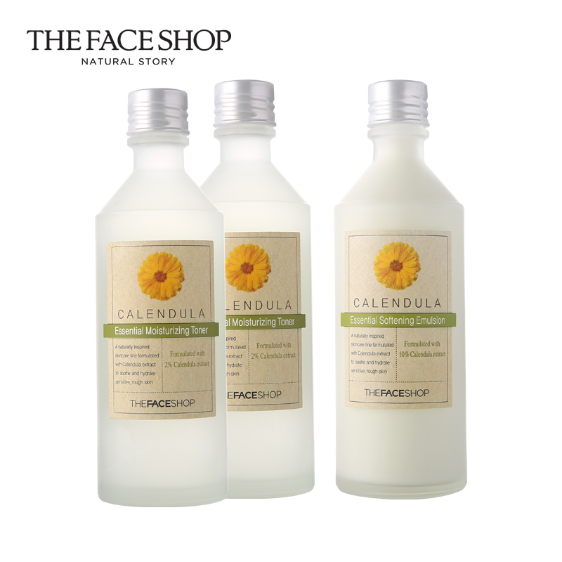 The Face Shop护肤套装 金盏花爽肤水2瓶+金盏花乳液 韩国正品