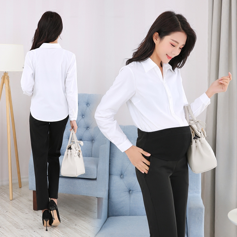 Pregnant Woman Pants West Pants Spring Autumn Outwear Western Dress Pants To Work Straight Drum Tooling Black Positive Dress Summer Thin working pants