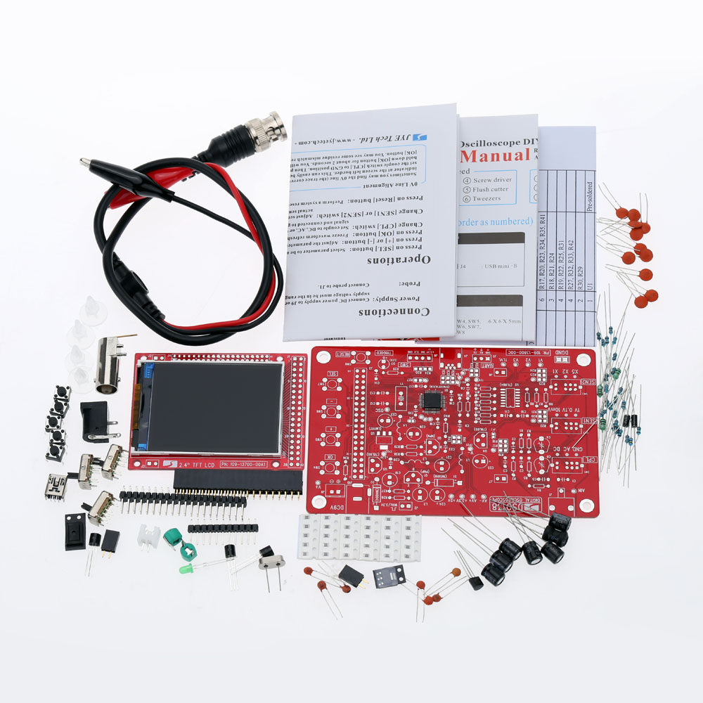 DSO138示波器制作套件，电子学习套件，开源STM32示波器13802K
