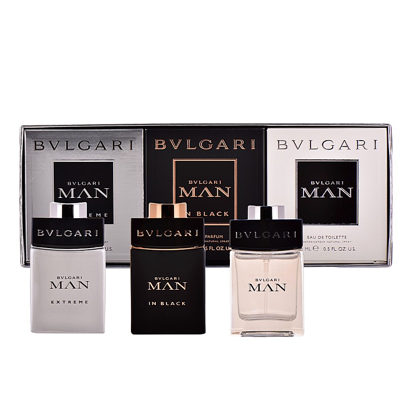 Bvlgari/宝格丽当代绅士黑色时尚男士香水15ml*3 Q版组合