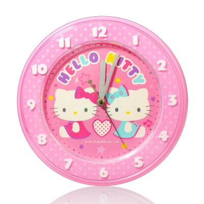 Hello Kitty sweet sweet sweet sweet wind mute wall seat clock JM-W566-KT-PP