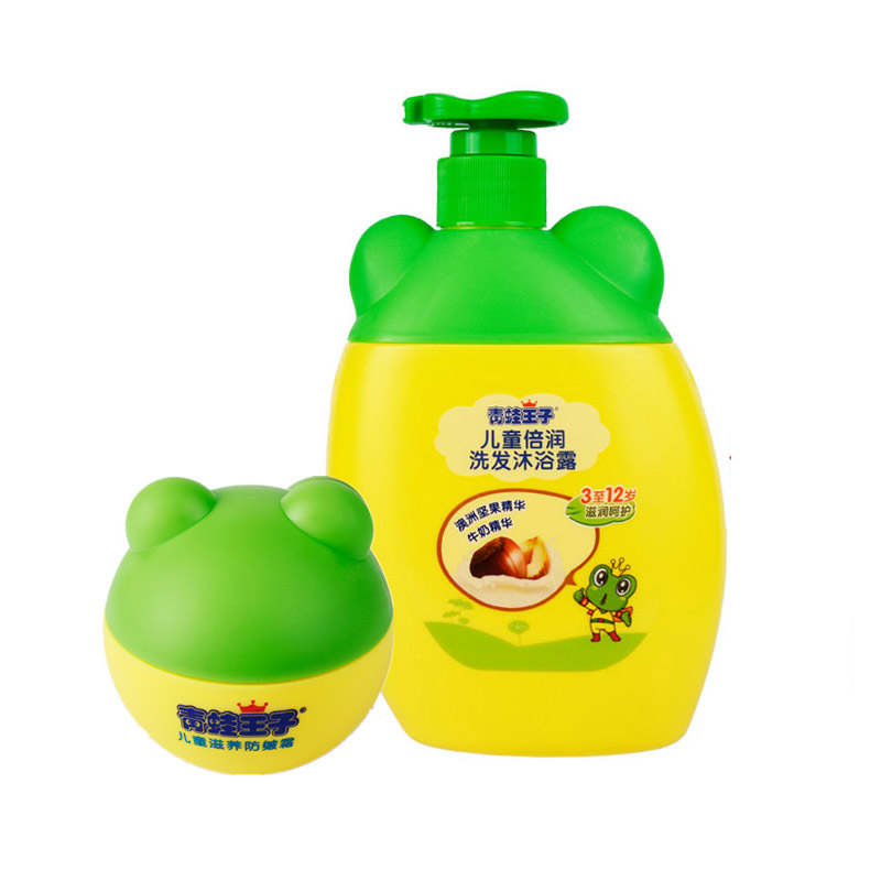 青蛙王子儿童滋养防皴霜60g+儿童二合一洗发沐浴露500ML