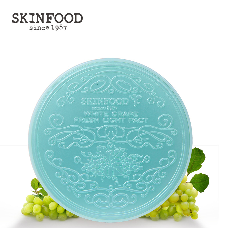 skinfood思亲肤 青葡萄粉饼 控油遮瑕定妆保湿 韩国进口专柜正品