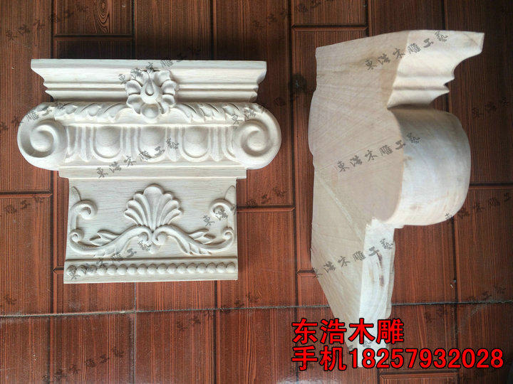 Dongyang wood carving, solid wood carving, solid wood stigma, European-style dumb mouth decoration, beam support, Roman stigma
