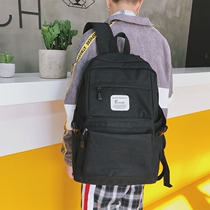 Han Edition Canvas School Bag Men Fashion Trends Youth Computer Travel Bag Day Department Junior High School College Students Double Shoulder Bag