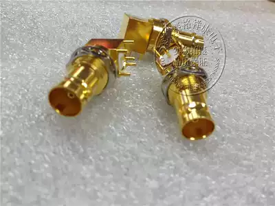 Pure copper 75 ohm BNC socket Q9-KWE BNC socket gold-plated Q9 female socket BNC connector 90deg Q9 seat
