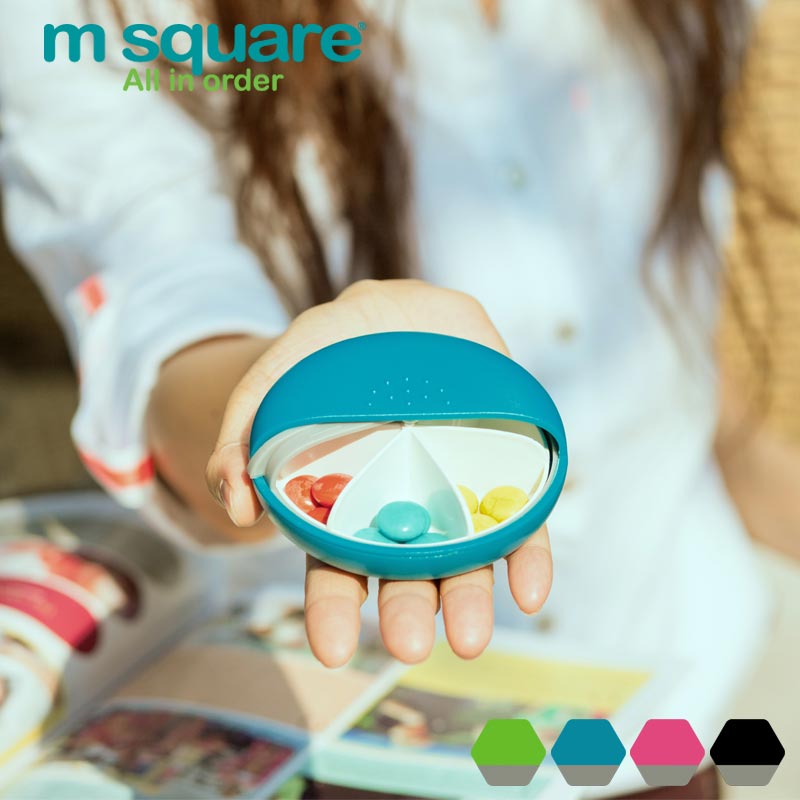 m square 防爆收纳盒首饰耳钉绕线盒抗压便携大号6分格药盒