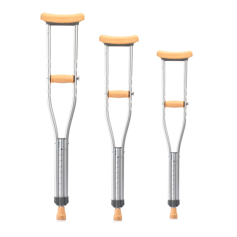 鱼跃铝合金腋下拐杖YU860 老年人残疾人腋下双拐伸缩铝合金助行器