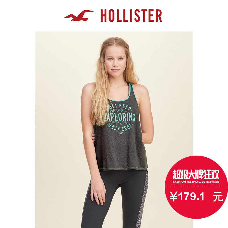 Hollister 图案工字背背心 女 122863
