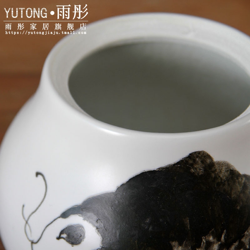 Jingdezhen ceramic Chinese style manual caddy fixings storage tank furnishing articles creative home desktop decoration example room restaurant
