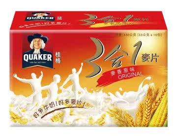 桂格3合1麦片(10包/盒)