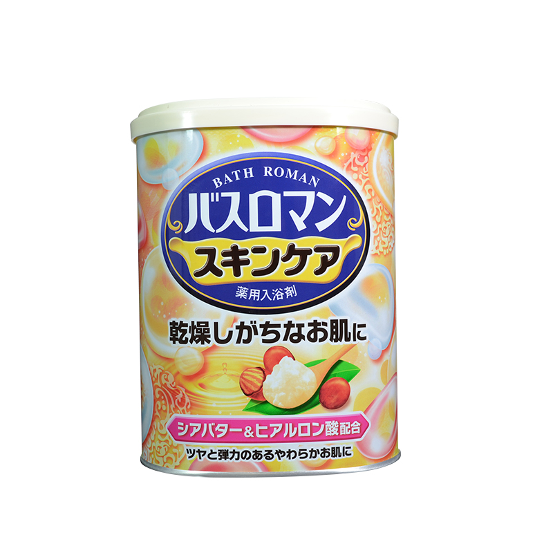 跨境包邮 日本 巴斯洛漫 浴盐 680g装 乳木果油精华 护肤型