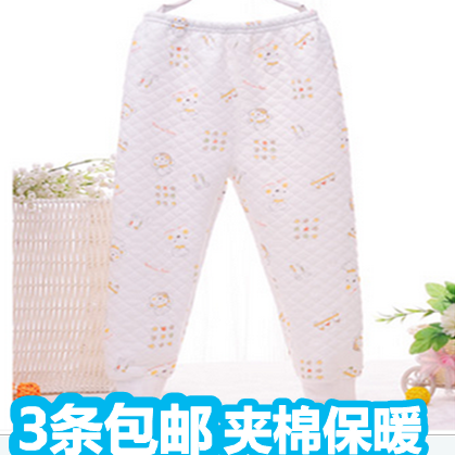 3条包邮冬季宝宝保暖棉裤 儿童夹棉裤竹纤维保暖小孩单内裤55