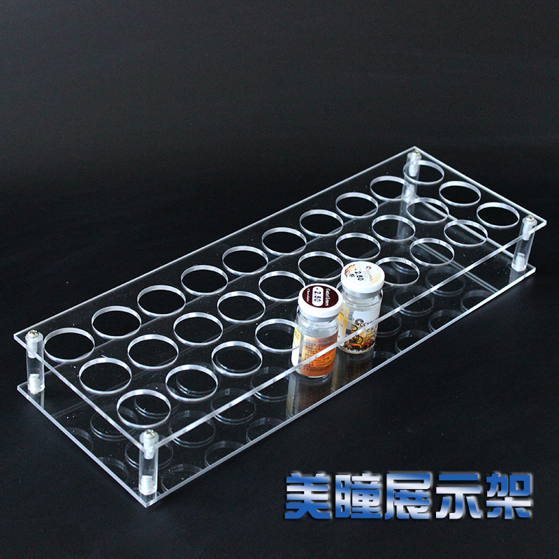 Wholesale custom acrylic beauty contact lens display stand lipstick lip gloss contact lens display props cosmetic storage rack