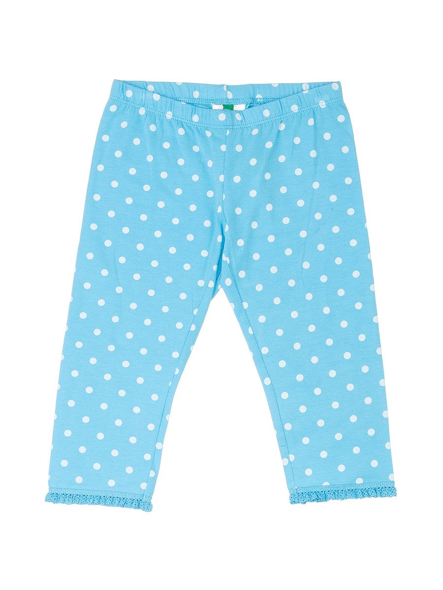 Benetton/贝纳通 湖蓝色波点印花松紧女童休闲裤