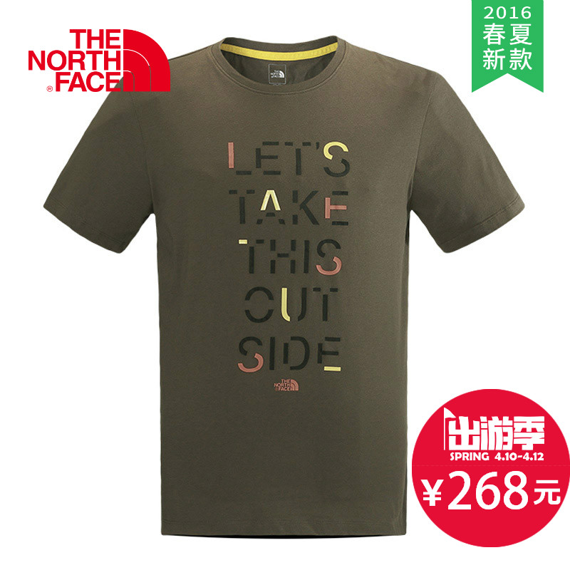 【2016春夏新款】THE NORTH FACE/北面 男款短袖T恤 CZN0