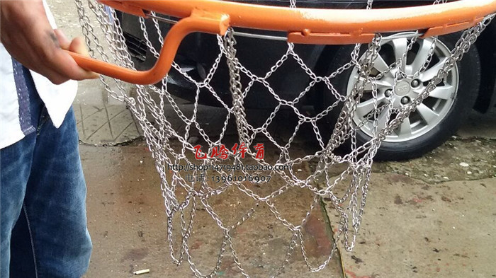 Metal Net Basketball Net Galvanized Iron Net 12 Snap Basketball Net