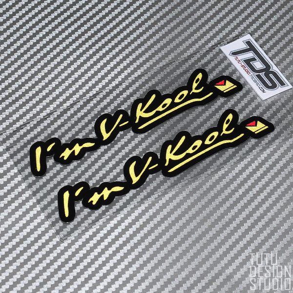 TUTU car stickers Car film Glass film small yellow label stickers Car modification safety reflective stickers