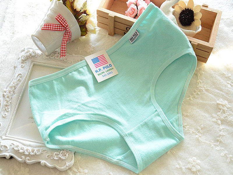 Candy Color Ladies Cotton Mid Waist Shorts Solid Color Simple Cute Breathable Briefs (Type 2)