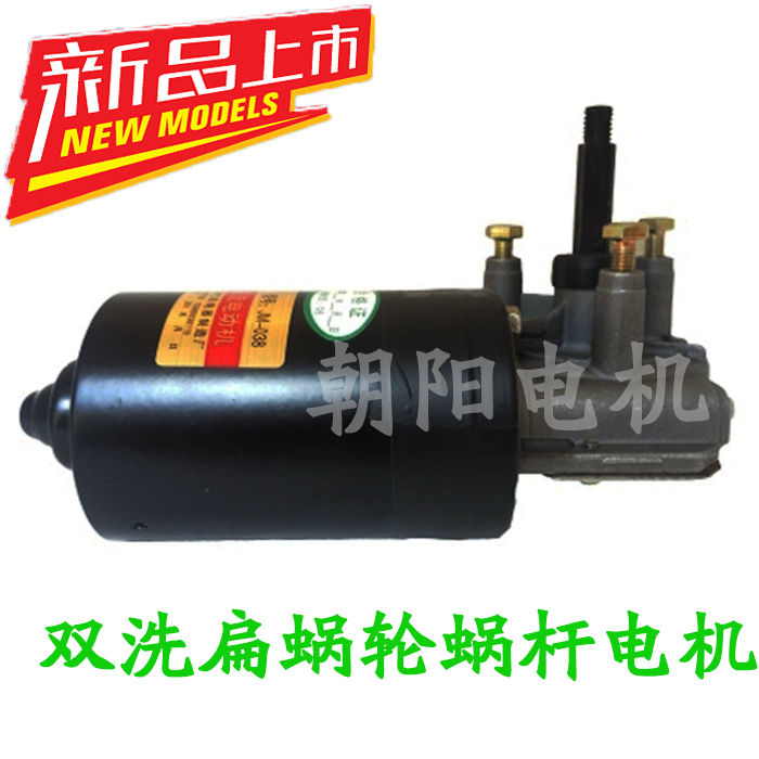 Worm gear DC motor 24v 70w metal gear reducer motor double wash flat shaft 42mm with thread