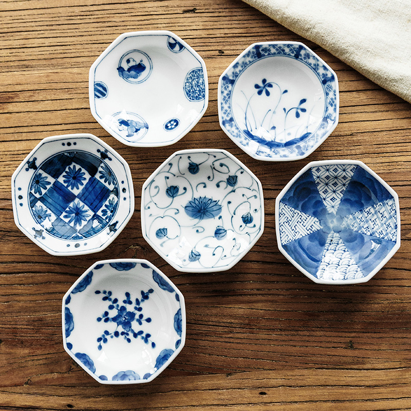 Japan imports ceramic small dishes flavor dish Japanese household dip in soy sauce dish vinegar sauce dish dish dish of sauce dish