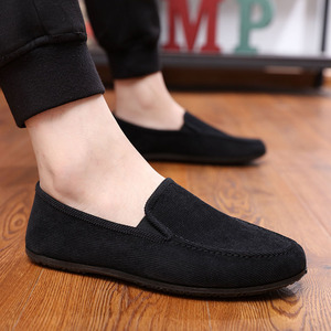 Mùa xuân giày thường nam Hàn Quốc phiên bản của giày thủy triều giày vải thoáng khí của nam giới màu đen giày thường của nam giới giày lười peas giày