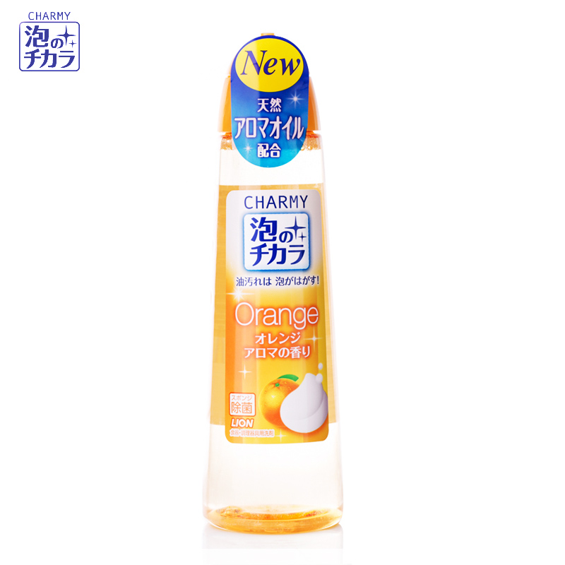 日本原装进口 LION/狮王CHARMY泡沫洗洁精 （橘子香型）250ml正品