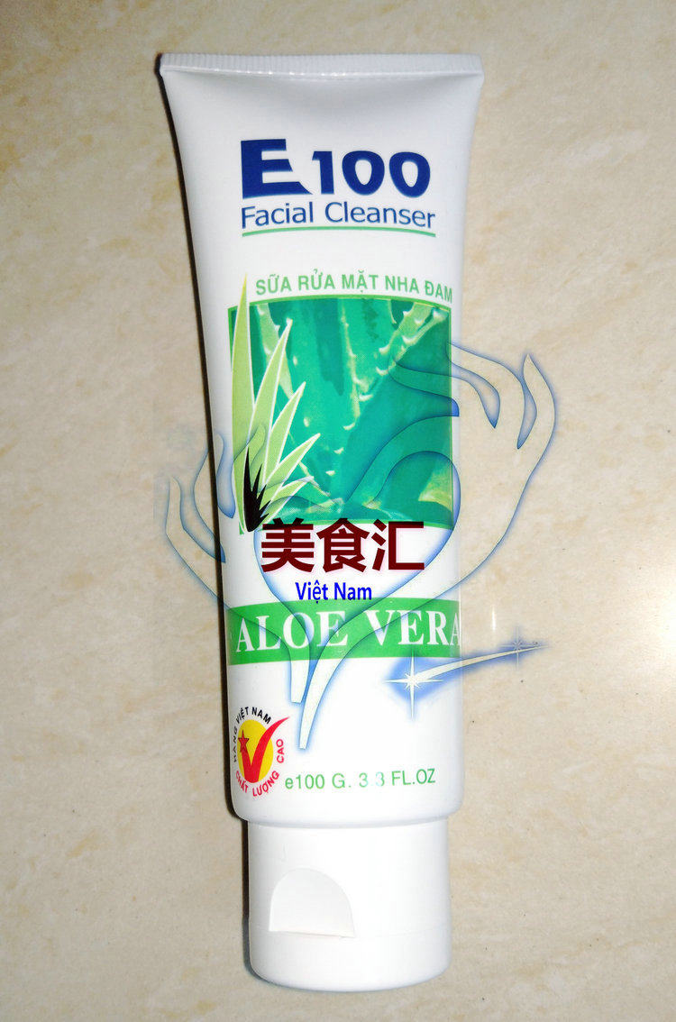 E100 SRM aloe vera facial cleanser sua rua mat nha dam vietnamese hydrating facial cleanser 100g