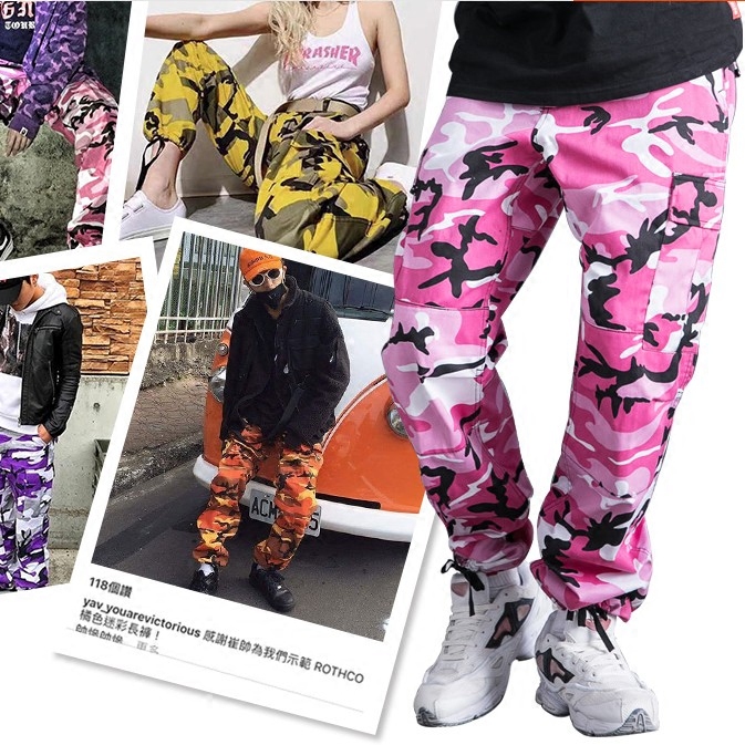 ROTHCO hip-hop hip-hop loose all-match camouflage street overalls men and women couples casual trendy brand large size trousers - Taobao