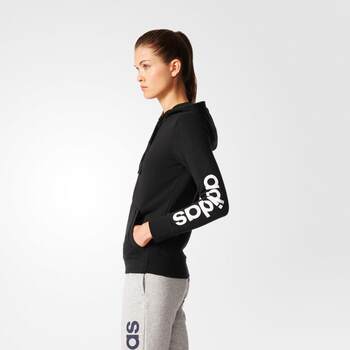 Adidas/Adidas sweatshirt women's fit solid color logo zipper with hood US direct mail S97076