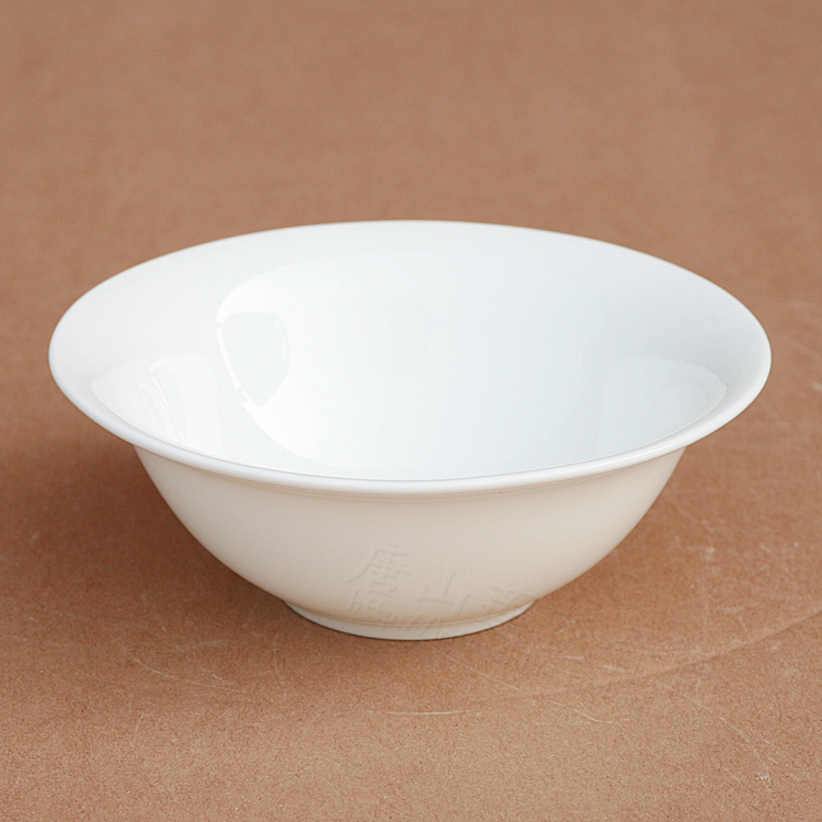 4 75-inch Anti-lip Bowl Special Bowl West Style Bowl Shallow Bowl Tangshan Upscale Pure White Bone Porcelain Hotel Cutlery