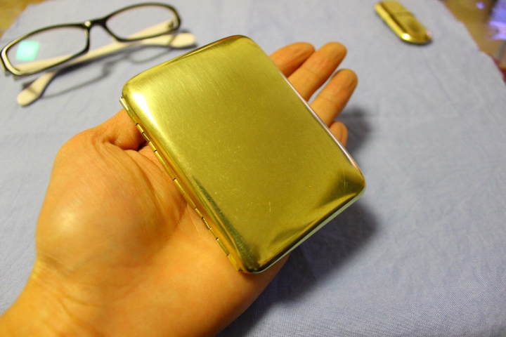 Pure copper cigarette box brass tobacco box tobacco box hand polishing 16 mount high - end thickness card