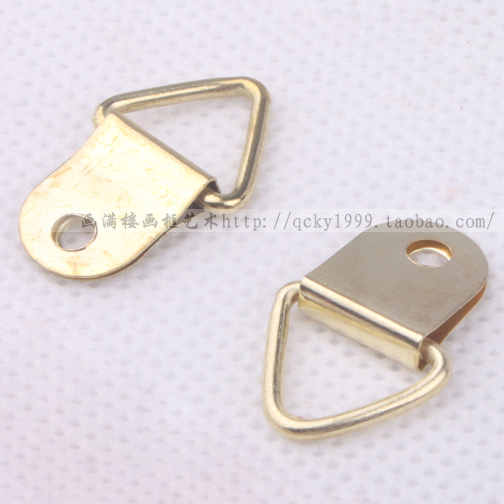 Hot Sale Gold Medium Metal Triangle Hook Double Sided Single Hole DIY Custom Photo Frame Picture Frame Wall Decoration Accessories